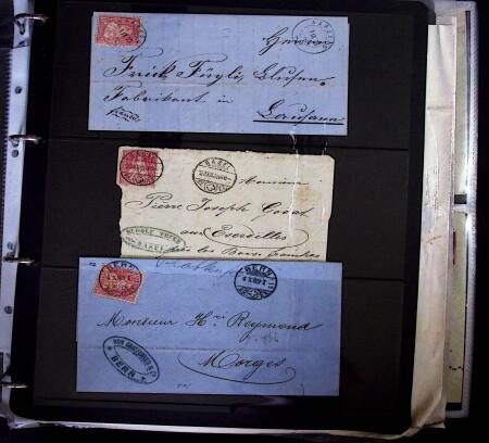 1874-1950, Large POSTAL HISTORY holding in three stockbooks