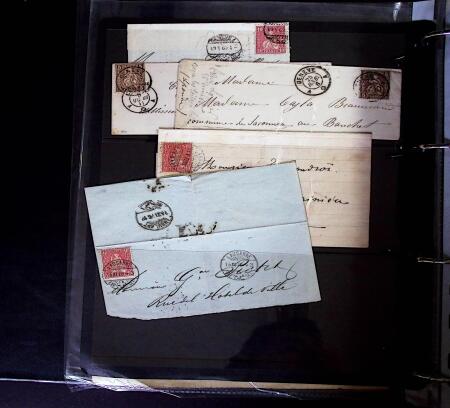 1874-1950, Large POSTAL HISTORY holding in three stockbooks