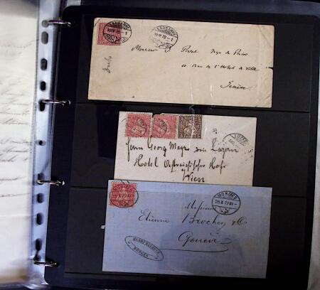 1874-1950, Large POSTAL HISTORY holding in three stockbooks