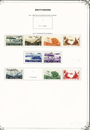 1893-1934 Mint & used collection of ERYTREA on pages,