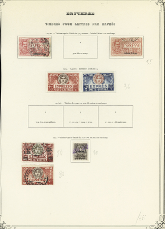 1893-1934 Mint & used collection of ERYTREA on pages,