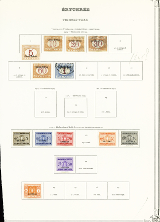 1893-1934 Mint & used collection of ERYTREA on pages,