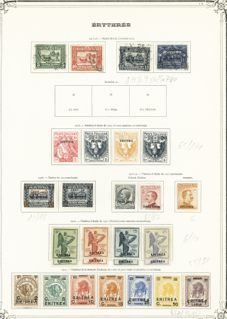 1893-1934 Mint & used collection of ERYTREA on pages,