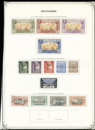 1893-1934 Mint & used collection of ERYTREA on pages,