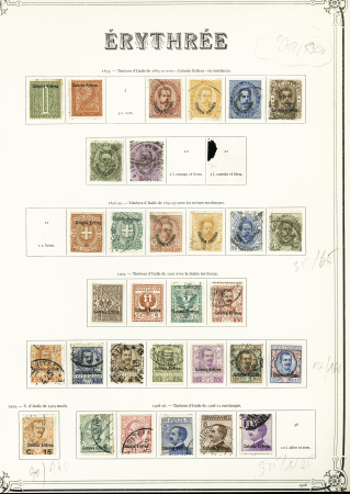 1893-1934 Mint & used collection of ERYTREA on pages,