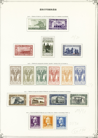 1893-1934 Mint & used collection of ERYTREA on pages,