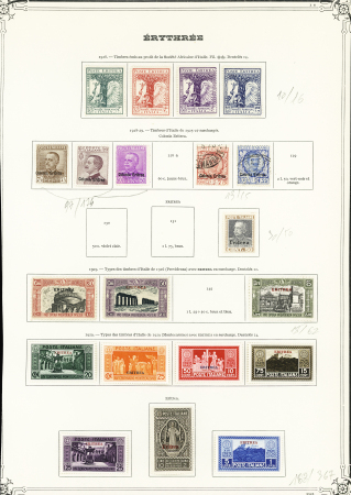 1893-1934 Mint & used collection of ERYTREA on pages,