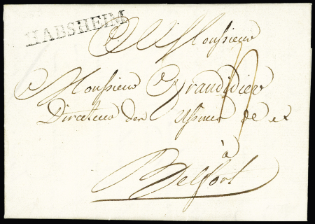 MP "HABSHEIM" sur lettre de Mulhouse par Habsheim pour