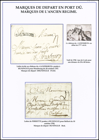 MP "DHUNINGUE" (L3 ind.20) sur lettre du château de