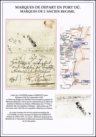 Rarissime MP "LANDSER" au verso d'une lettre 1783 avec