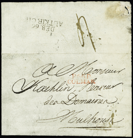 MP "DEB.66 ALTKIRCH" sur LSC 1819 avec MP "P66P COLMAR"