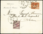 N°1 10c violet avec surcharge d'Oran "chiffre-taxe