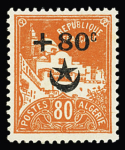 N°58a à 67a Série de 10 valeurs du 5c au 80c, tous