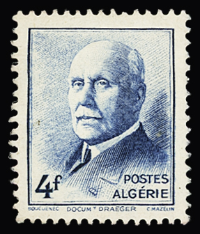 N°196A Pétain Non émis 4f bleu, nsg, TB, R