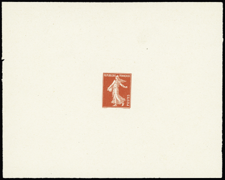 N°138 10c rouge, épreuve sans faciale sur grand feuillet,