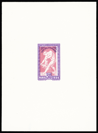 N°185 Essai de couleur en violet et rose sur feuillet