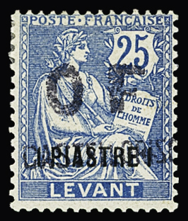 N°47 1pi sur 25c bleu, neuf *, TB, R. Signé A.Brun