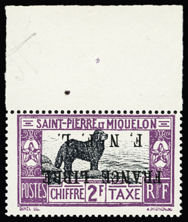 Exceptionnelle série de 19 timbres avec variété
