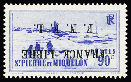 Exceptionnelle série de 19 timbres avec variété