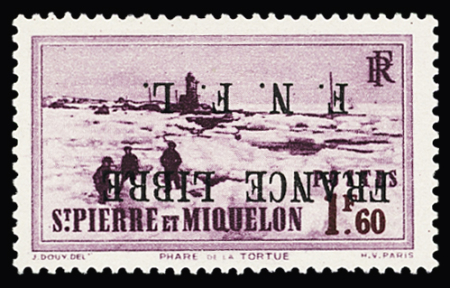 Exceptionnelle série de 19 timbres avec variété
