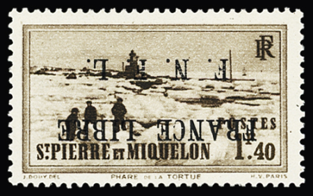 Exceptionnelle série de 19 timbres avec variété