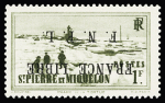 Exceptionnelle série de 19 timbres avec variété