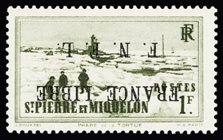 Exceptionnelle série de 19 timbres avec variété