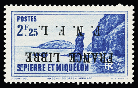 Exceptionnelle série de 19 timbres avec variété