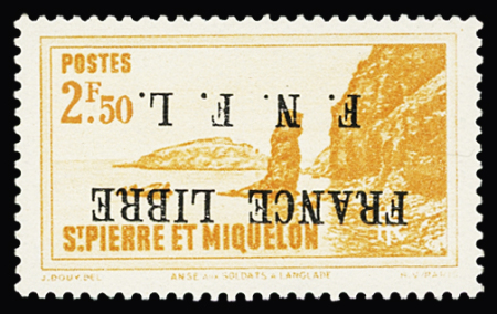 Exceptionnelle série de 19 timbres avec variété