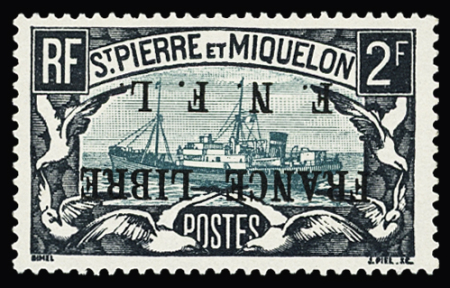 Exceptionnelle série de 19 timbres avec variété