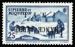 Exceptionnelle série de 19 timbres avec variété