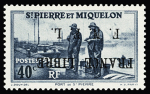 Exceptionnelle série de 19 timbres avec variété