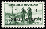Exceptionnelle série de 19 timbres avec variété