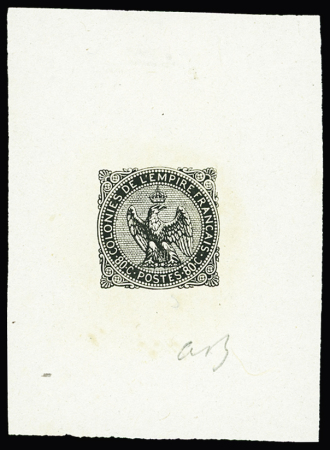 N°6 80c, épreuve en noir sur petit feuillet, TB,