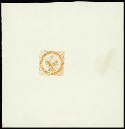 N°5 40c vermillon, épreuve sur feuillet papier mince,