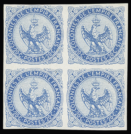 N°1 à 6 Série Aigle complète en bloc de 4, neuf