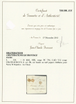 N°13 + 16, touchés, OBL PC rouge 796 + CAD T15 Chateauroux (1 oct 58) sur papier d'affaires. RR et TB