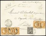 N° 77 +38 (x5) sur lettre chargée de Nantes (Loire