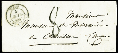 Lettre avec CAD mal orthographié "Bugie poss. D'Ar