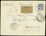 N°80, 30c brun en paire OBL CAD "Arzew Oran" (1 av