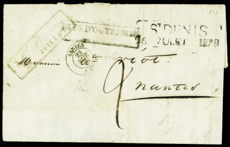1838-1874, Lot de 20 lettres dont rare MP encadrée