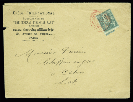 N°75 OBL CAD rouge "Imprimés Paris PP 76" (1881) sur lettre. TB