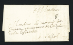 Marans : lettre de Marans (1689) pour la citadelle de Cazal (Lot) sans marque postale, ind 16, TB