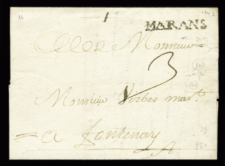 MP "Marans" (Lenain n°1, Dubus n°1) (1743), ind 14, TB