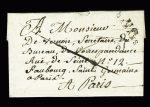 MP "P 36 P Marans" (type 6, 31x8mm - 1814) avec trait de plume de confirmation de port payé, ind 13, TB