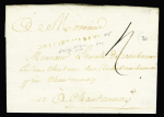 MP "D'Aligre-Marans" en brun-rouge (Lenain n°5b - 1ère pièce vue) adressée au Comte Claude de Beauharnais près de Chantonnay en Vendée (1779), ind 20, rare, B/TB