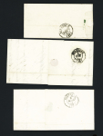 3 lettres de Mirambeau : T13 1843 et 1847 (ind 6 et 9) et T14 (1847 - ind 6). TB