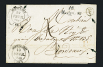 Montguyon : cursive "16 Montguyon" + T14 "Montlieu (16)" (1841), ind 15, rare et TB
