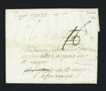 Marque manuscrite "Payé à Pons" (L n°5, pièce du catalogue La Poste de l'Ancienne France de 1965 - page 576) (1786), ind 19. TB