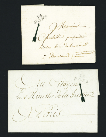 4 MP "16 Pons" dont2 modèles avec "O" rond, ind 6 (3) et ind 8. TB